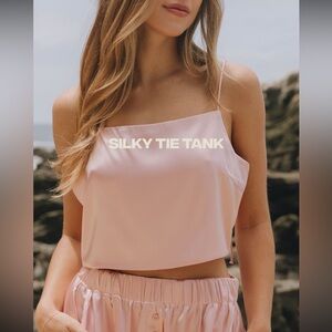 Daily Drills Silky Tie Tank - Ribbon